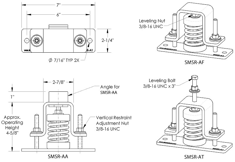 SMSR-AA/AF/AT  - Spring Isolator/Restrainer